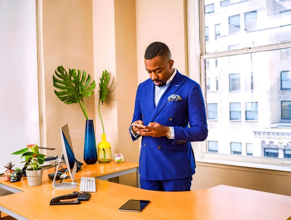 Professional in a modern office